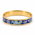 Blue Lotus Cloisonné Bangle
