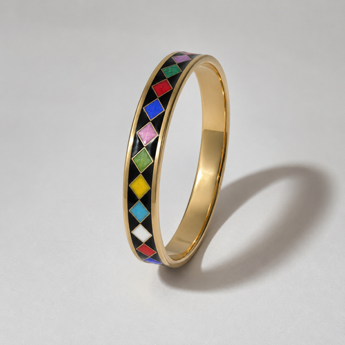 Midnight Mosaic Cloisonné Bangle
