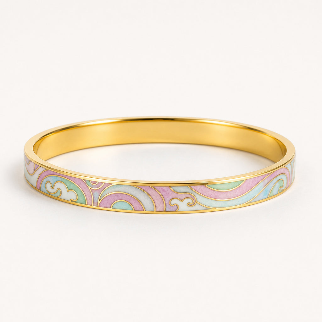 Pastel Cloud Cloisonné Bangle