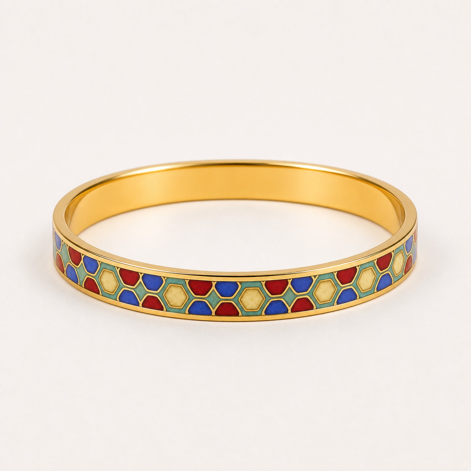 Imperial Honeycomb Cloisonné Bangle