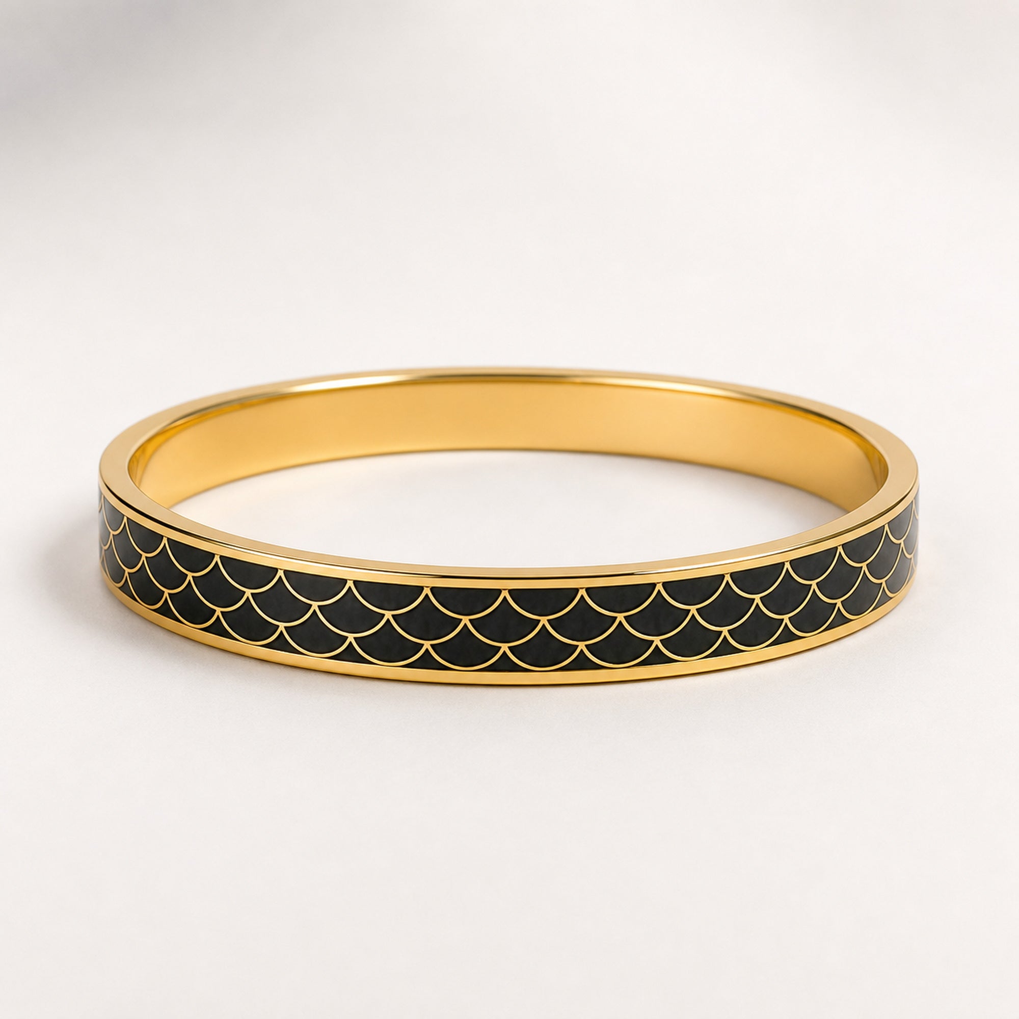 Midnight Scale Cloisonné Bangle