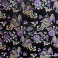 Black Purple Phoenix & Peony Shu Brocade (75D) — Shu Brocade fabric by Orient Culture
