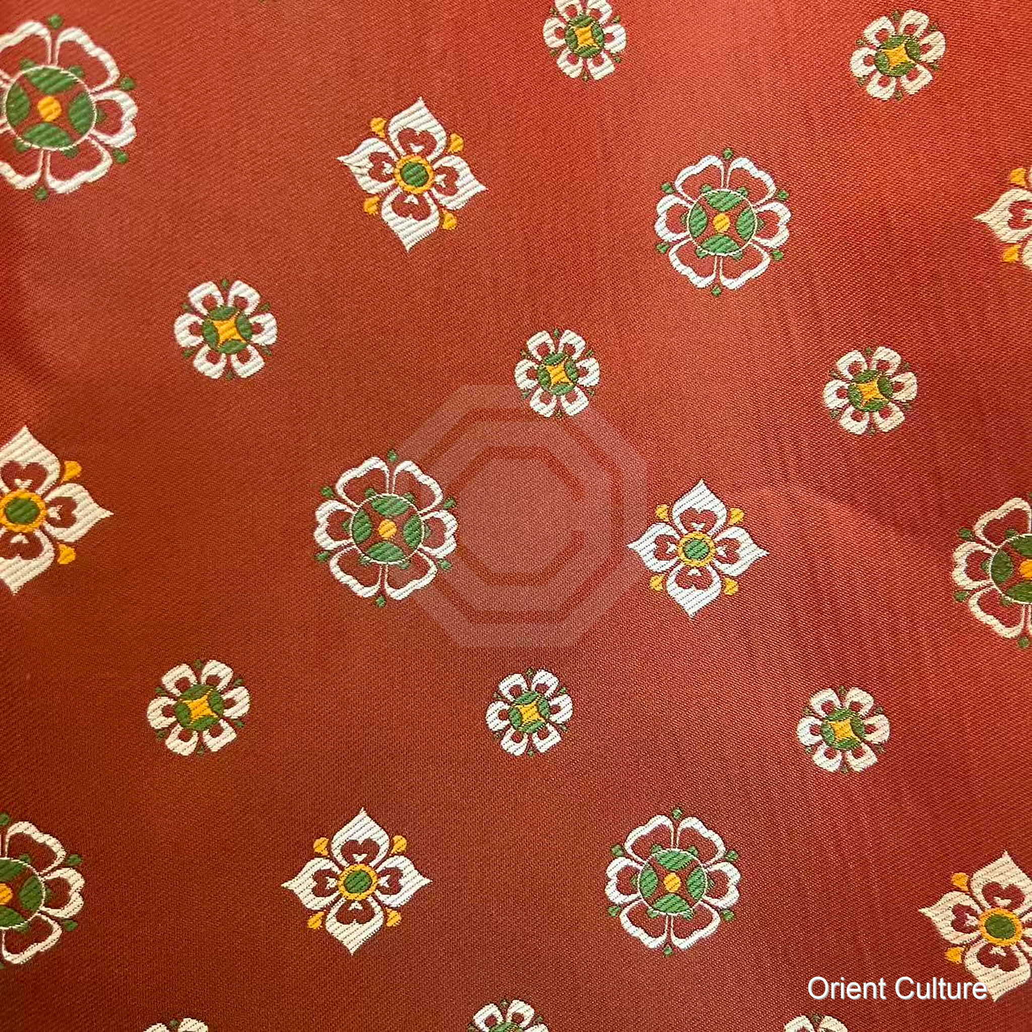 Red Pipa & Baoxiang Pattern Shu Brocade — Shu Brocade fabric by Orient Culture