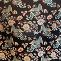 Black Yellow Phoenix & Peony Shu Brocade — Shu Brocade fabric by Orient Culture