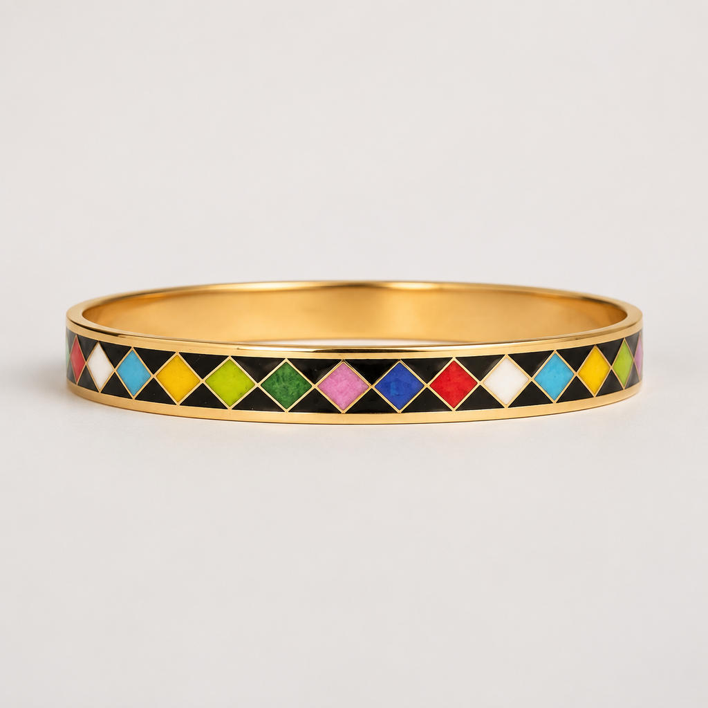 Midnight Mosaic Cloisonné Bangle