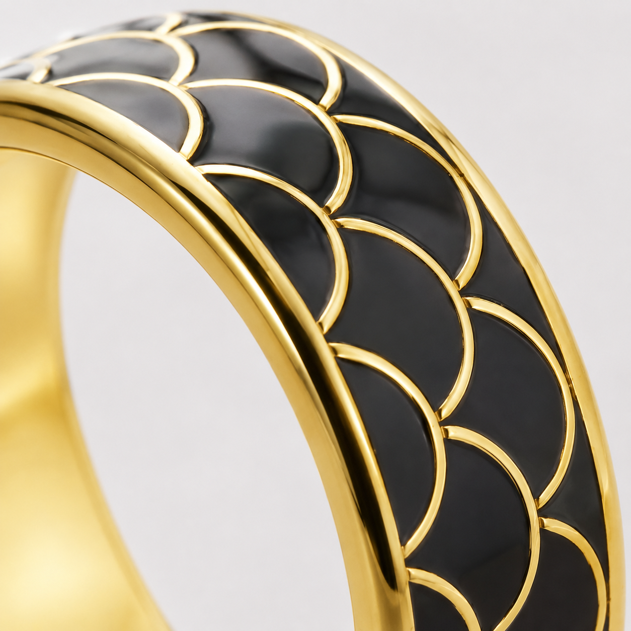 Black Scale Cloisonné Ring