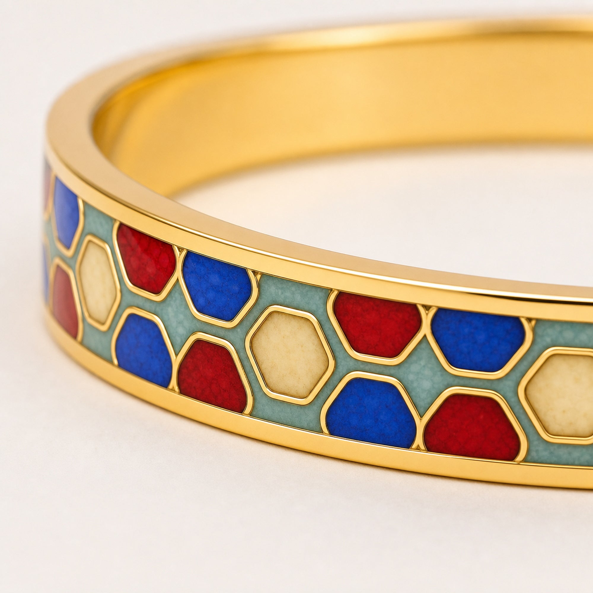 Imperial Honeycomb Cloisonné Bangle