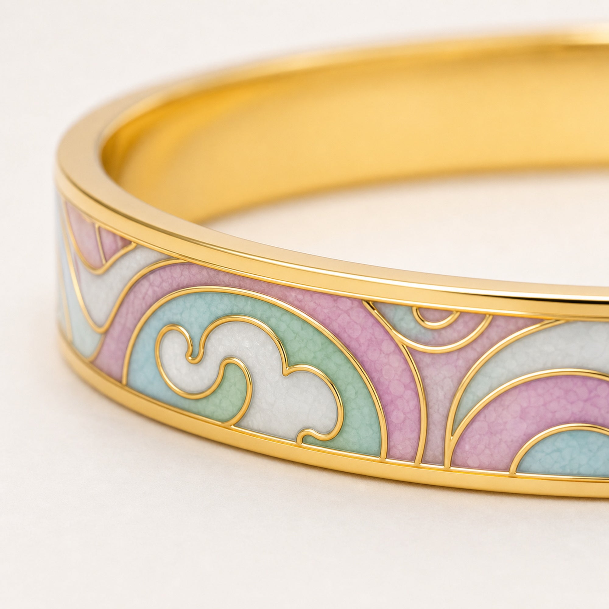 Pastel Cloud Cloisonné Bangle
