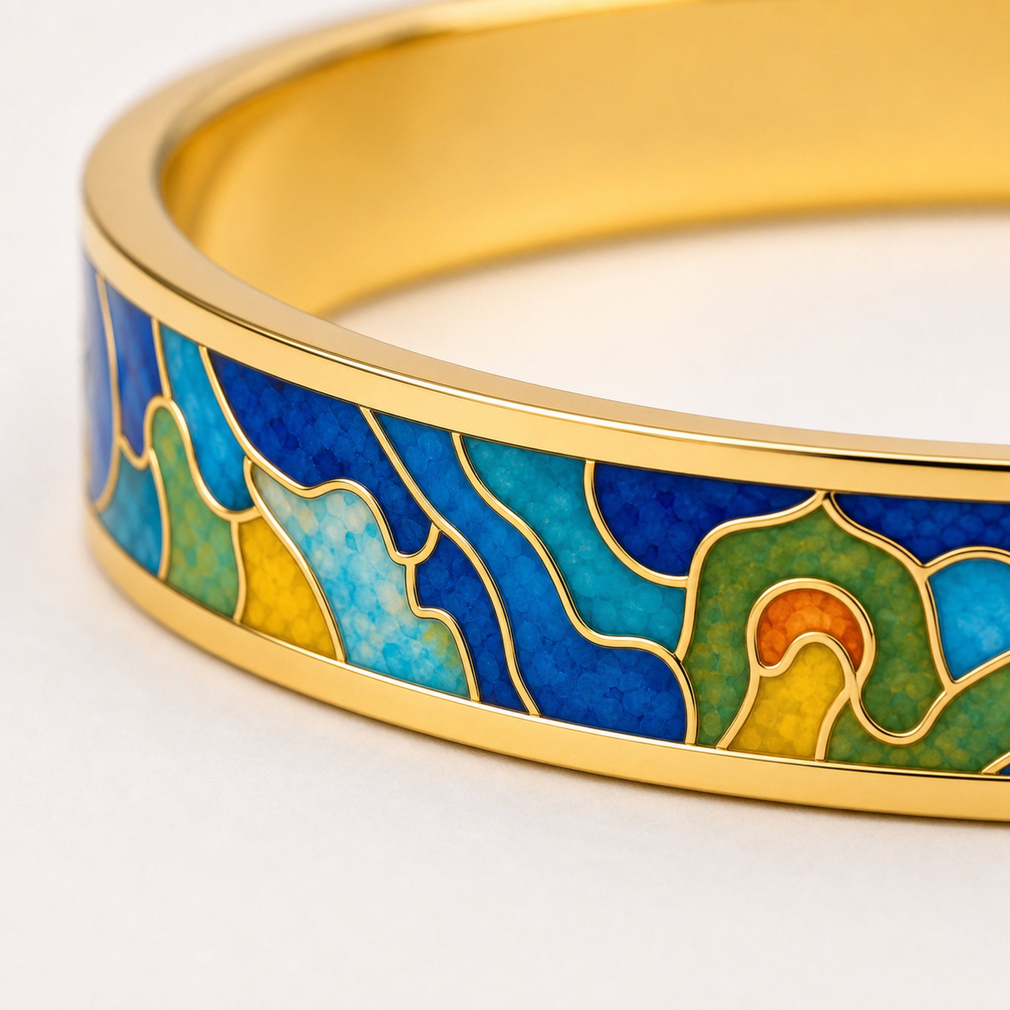 Heritage Landscape Cloisonné Bangle