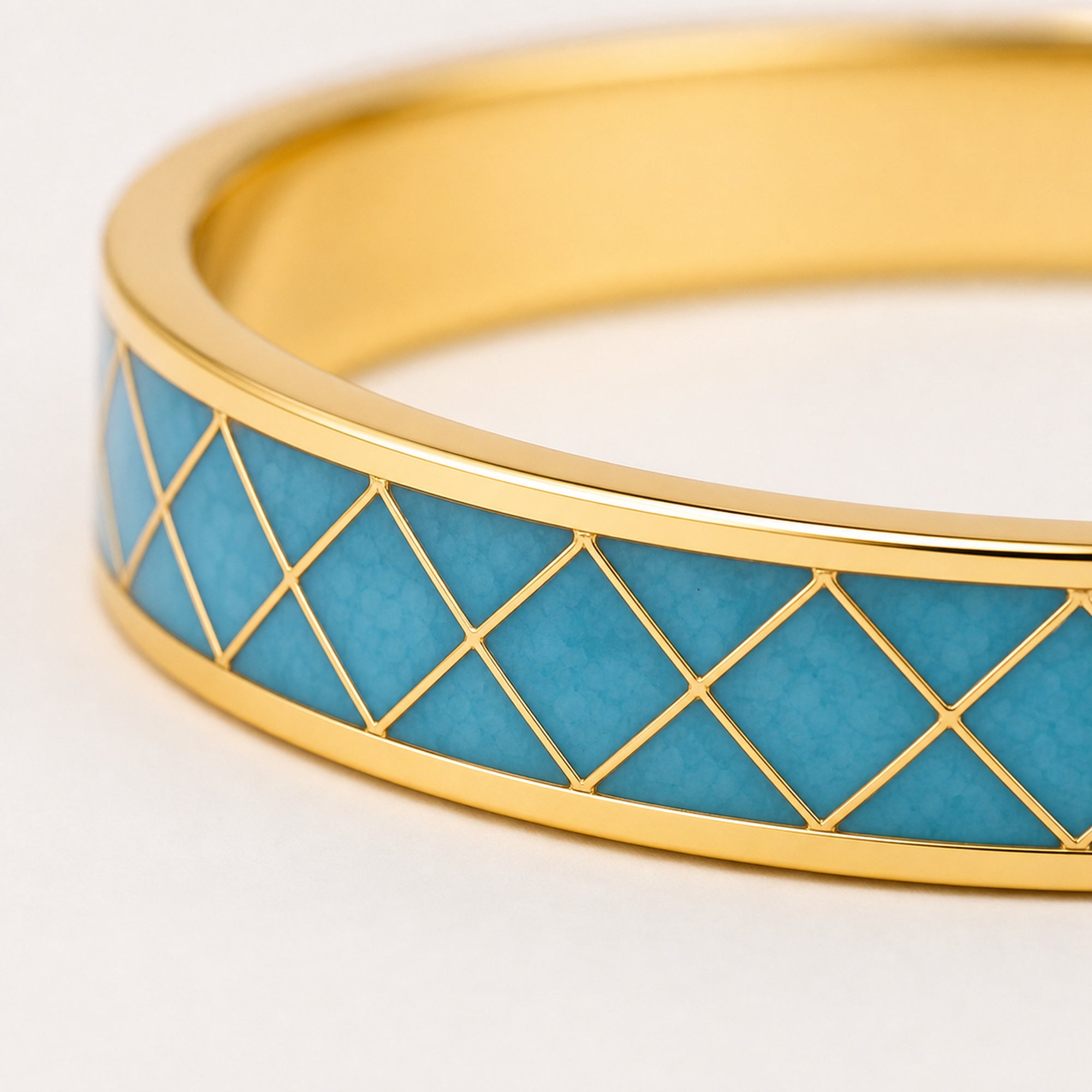 Sky Lattice Cloisonné Bangle