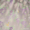 Wisteria Cat & Butterfly · Light Purple Shu Brocade — Shu Brocade fabric by Orient Culture