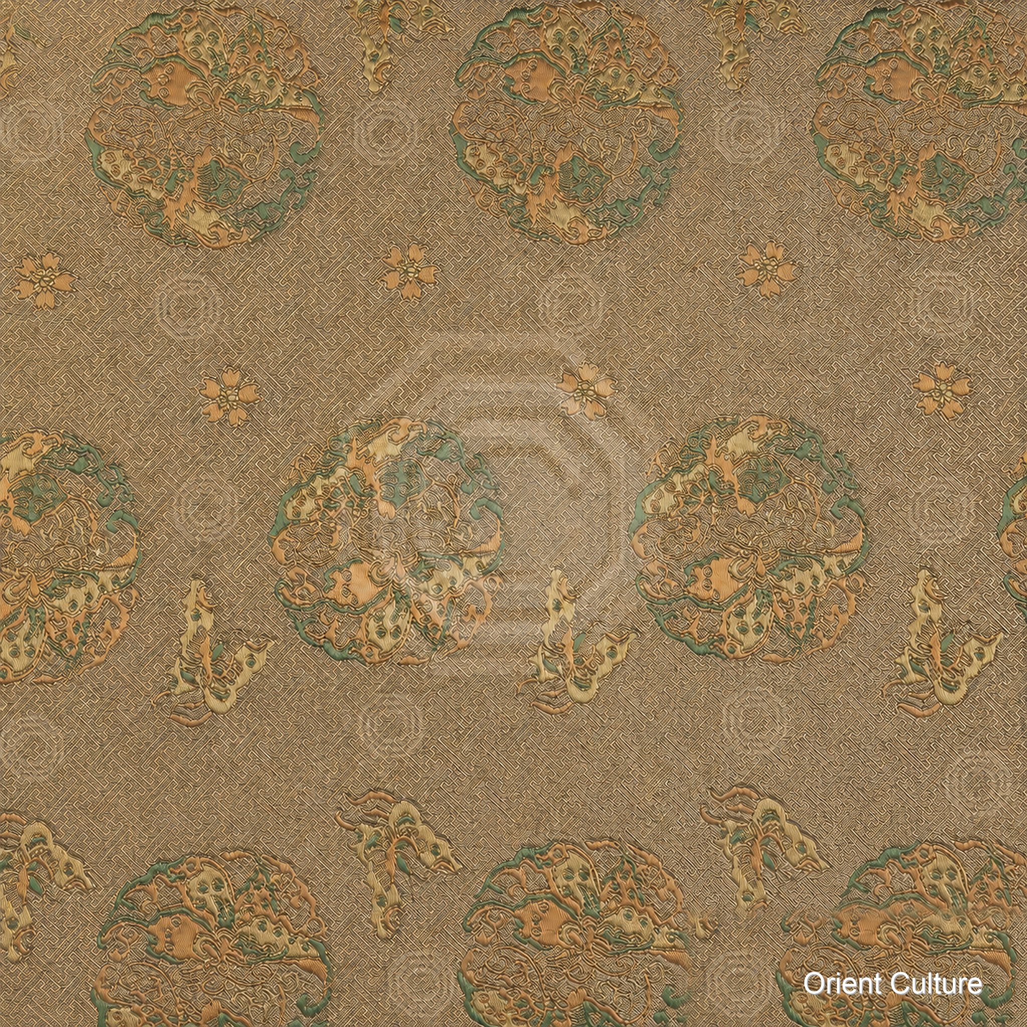 Ten Thousand Blessings Butterfly Shu Brocade — Shu Brocade fabric by Orient Culture