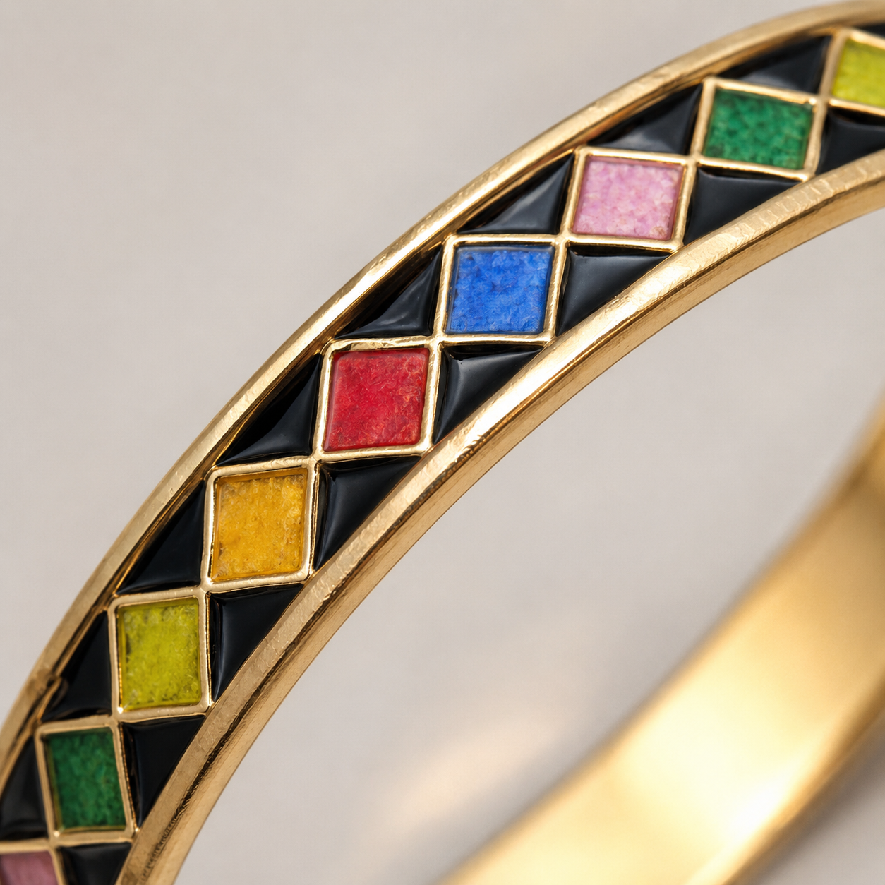 Midnight Mosaic Cloisonné Bangle