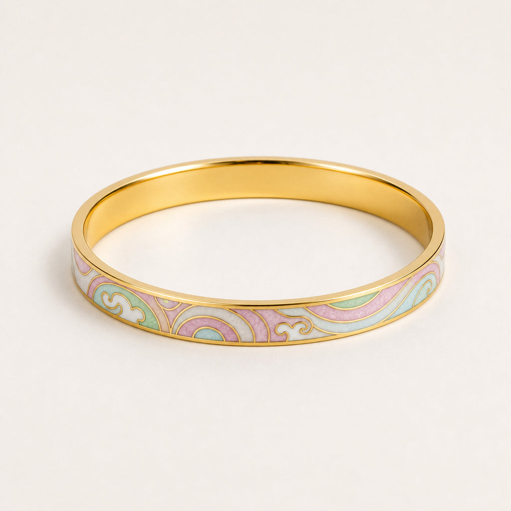 Pastel Cloud Cloisonné Bangle