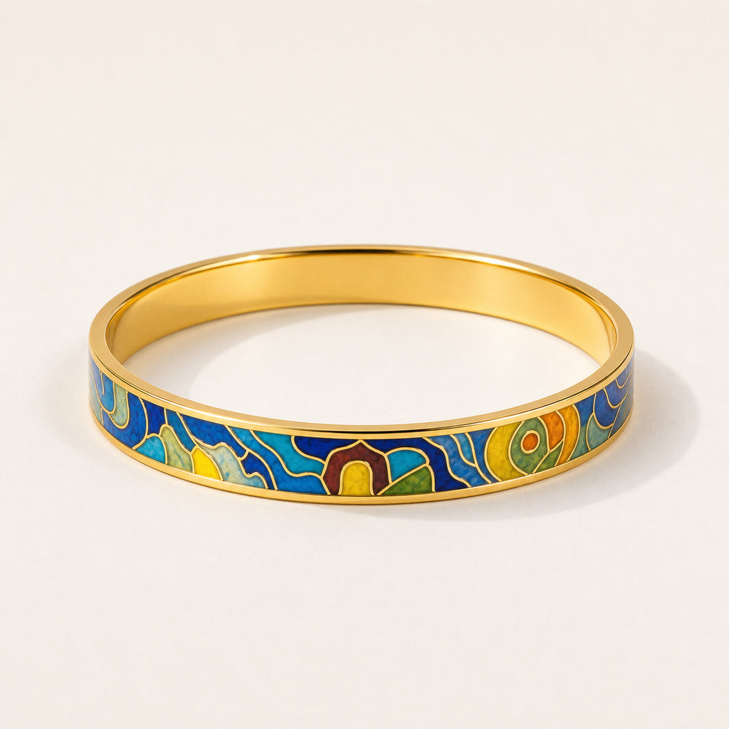Heritage Landscape Cloisonné Bangle