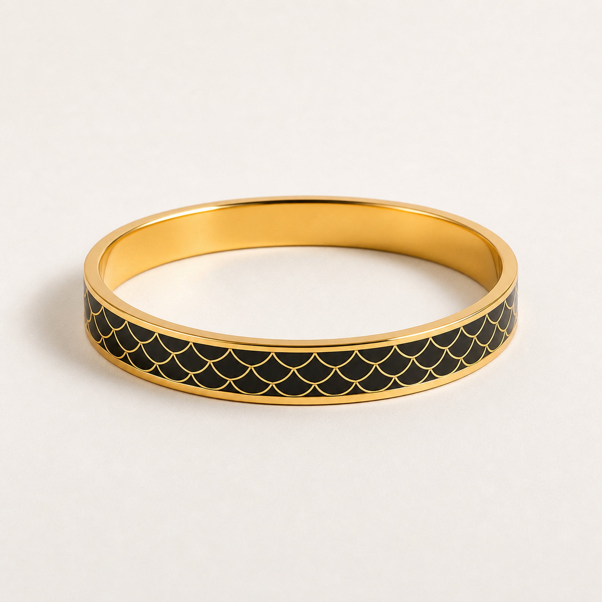 Midnight Scale Cloisonné Bangle