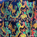 Blue “Five Stars Rising in the East” Shu Brocade — Shu Brocade fabric by Orient Culture