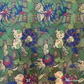 Green “Blessings, Longevity & Abundance” Tortoiseshell Shu Brocade — Shu Brocade fabric by Orient Culture