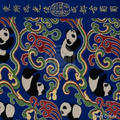 Royal Blue Panda Shu Brocade — Shu Brocade fabric by Orient Culture