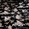 Eight Treasures Osmanthus Butterfly · Black Gold Shu Brocade — Shu Brocade fabric by Orient Culture