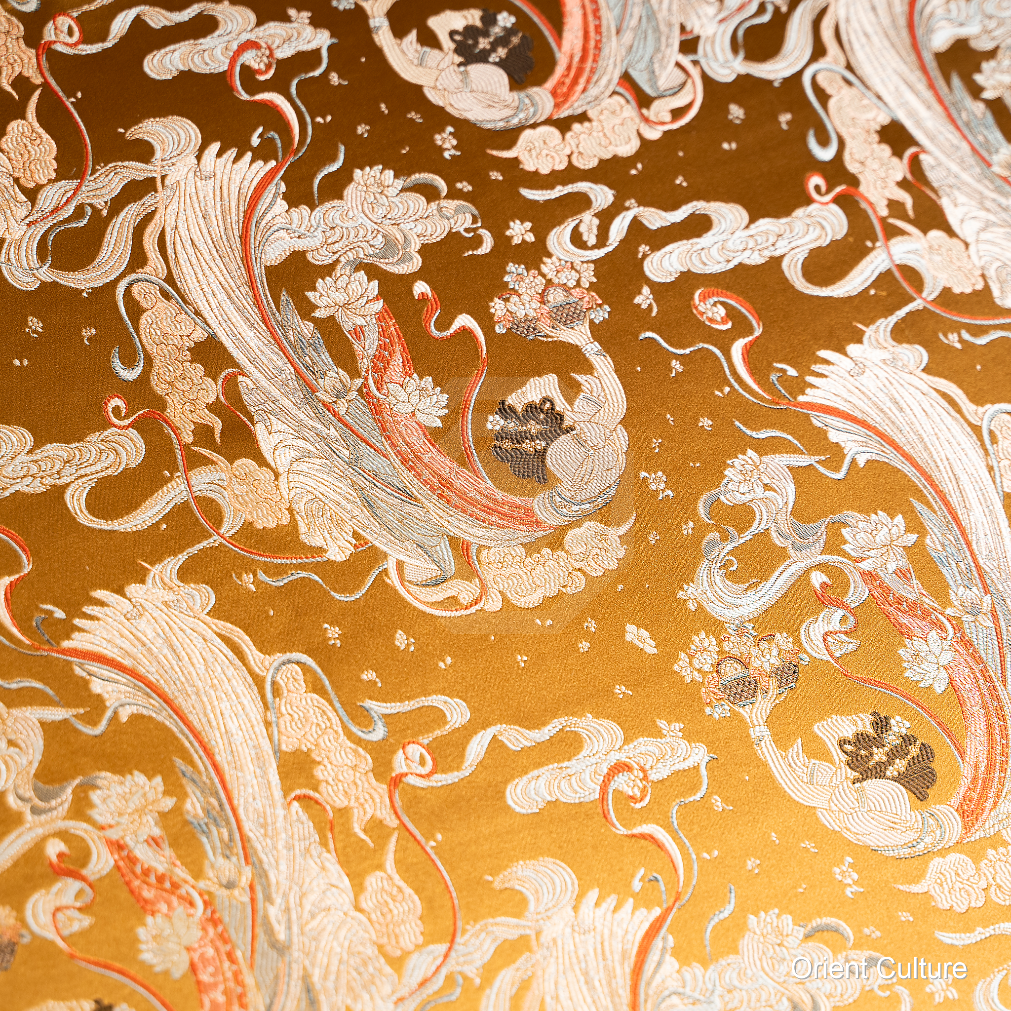 Celestial Maiden Scattering Flowers Shu Brocade — Shu Brocade fabric by Orient Culture