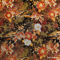 Golden Jade in Full Bloom · Bright Red Shu Brocade — Shu Brocade fabric by Orient Culture