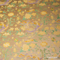Colourful Phoenix & Peony · Light Gold Shu Brocade — Shu Brocade fabric by Orient Culture