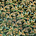 Butterflies & Orchids · Ink Gold Shu Brocade — Shu Brocade fabric by Orient Culture