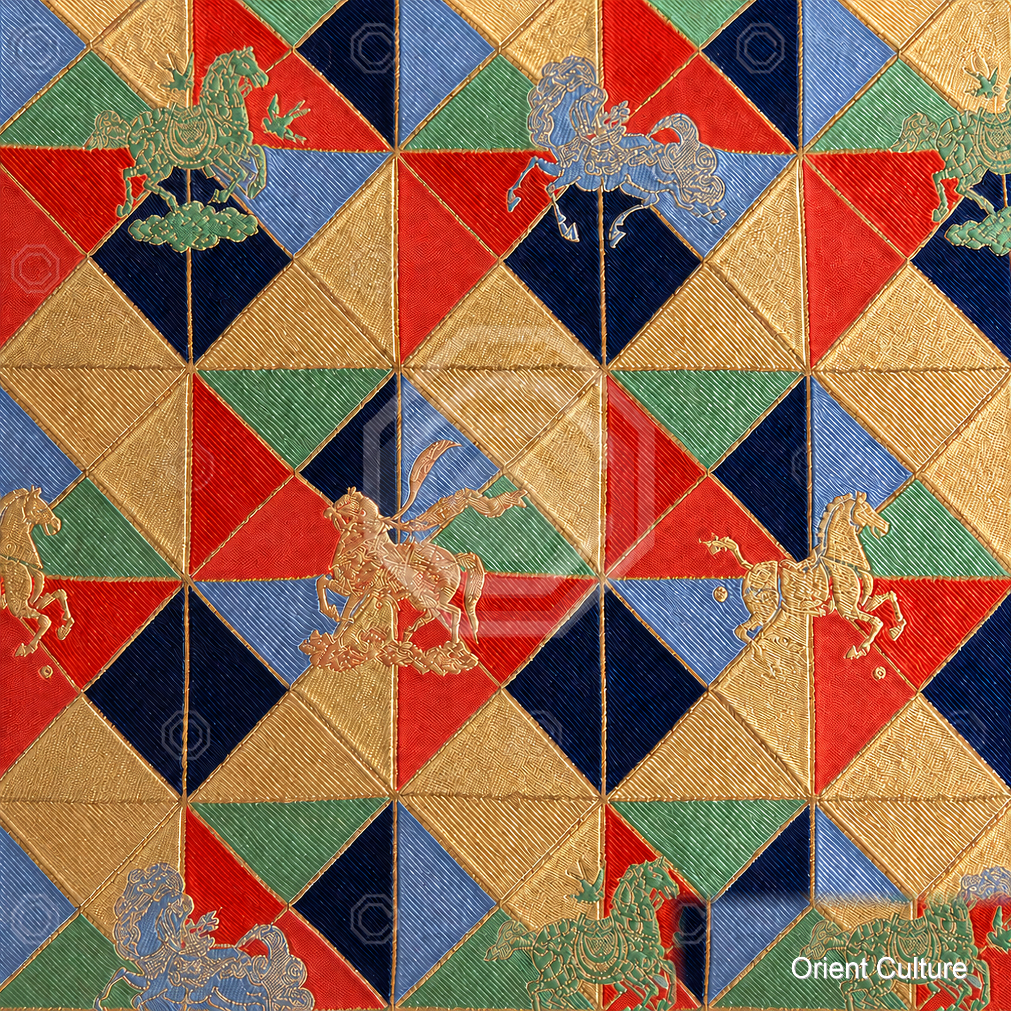 Four Commanderies Auspicious Shu Brocade — Shu Brocade fabric by Orient Culture