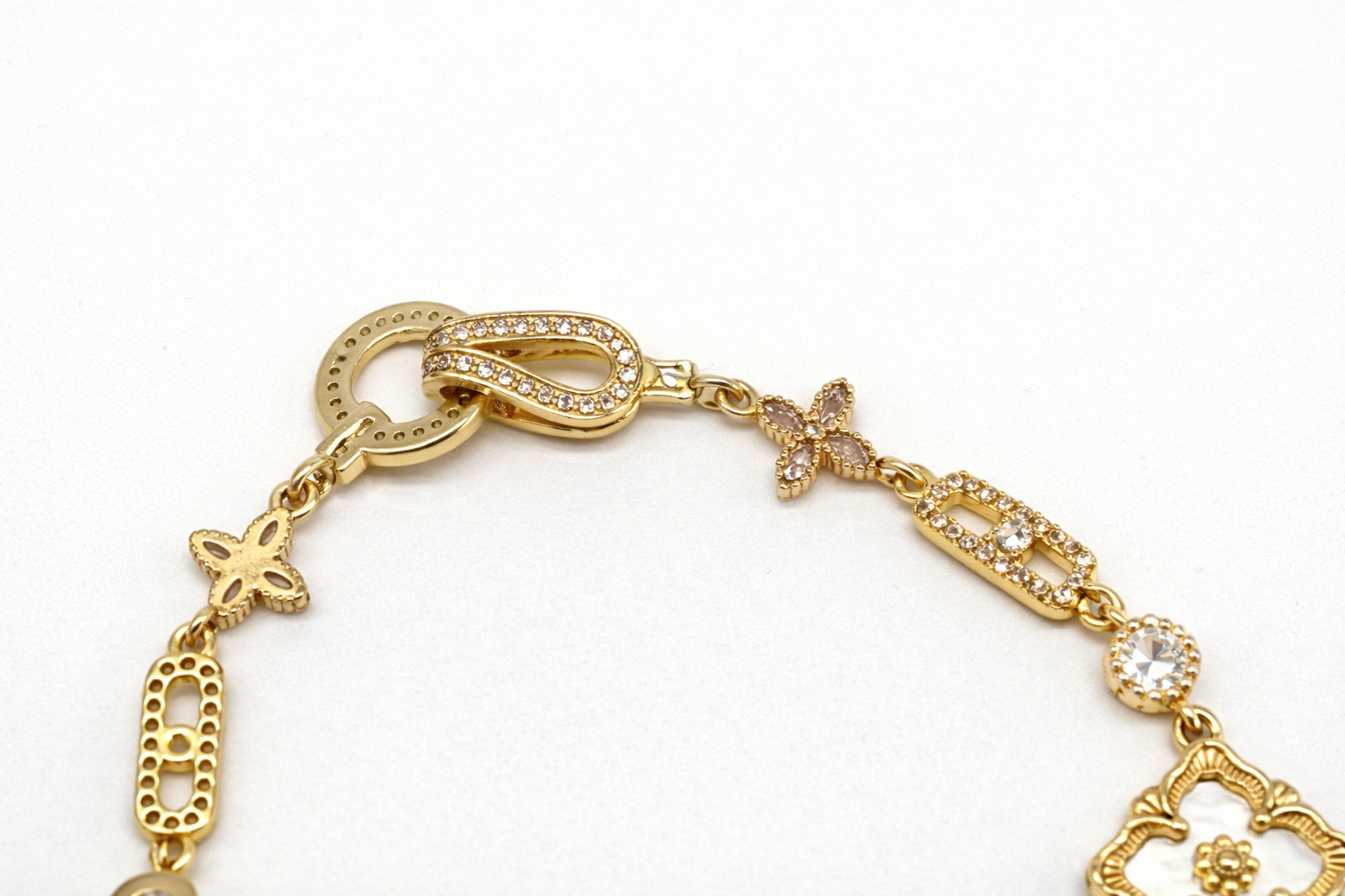 Natural Shell & Shu Brocade Zhuyu Bracelet