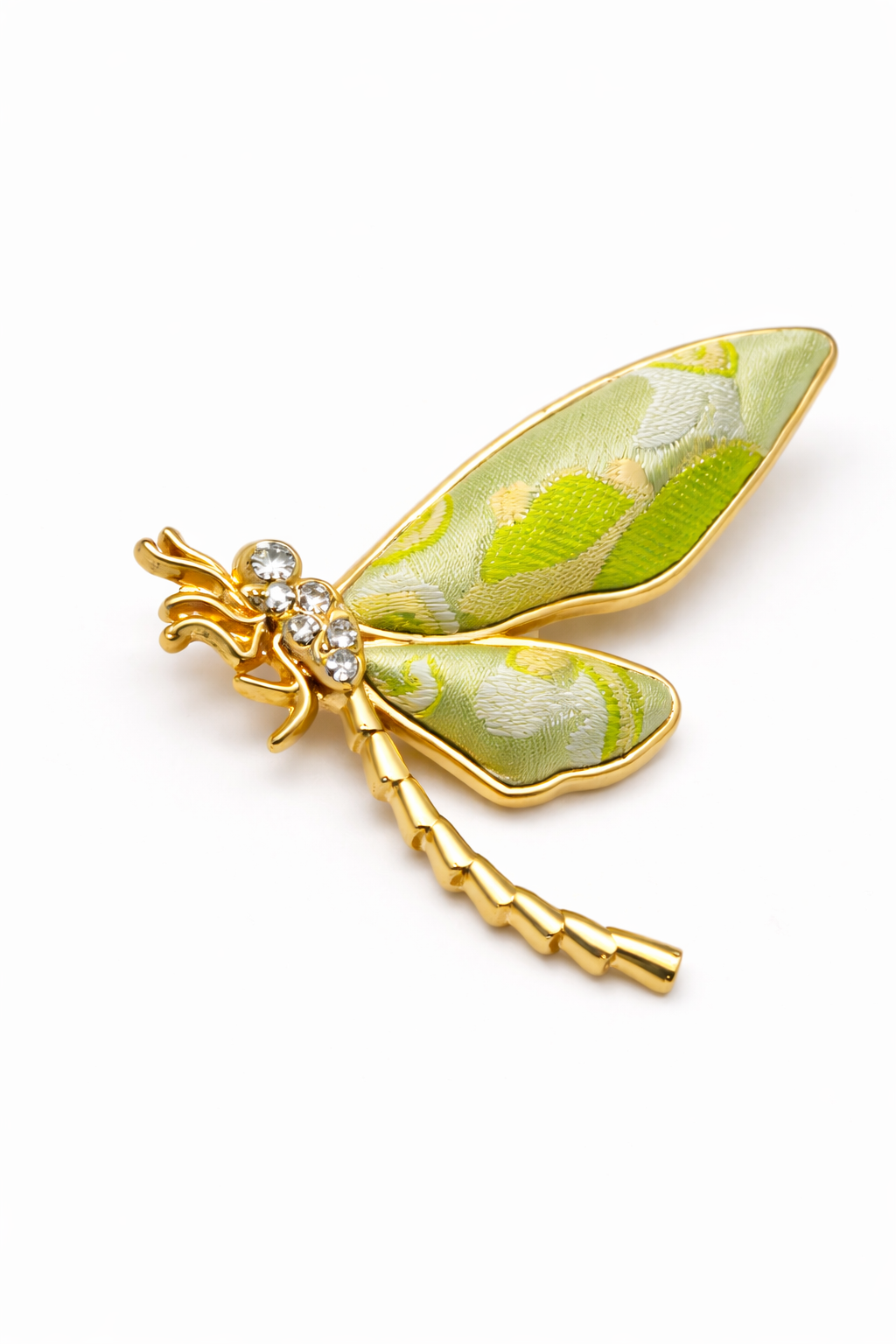 Panda Brocade Heritage Brooch – Ginkgo & Dragonfly