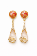 Natural Shell & Zhuyu Motif Drop Earrings