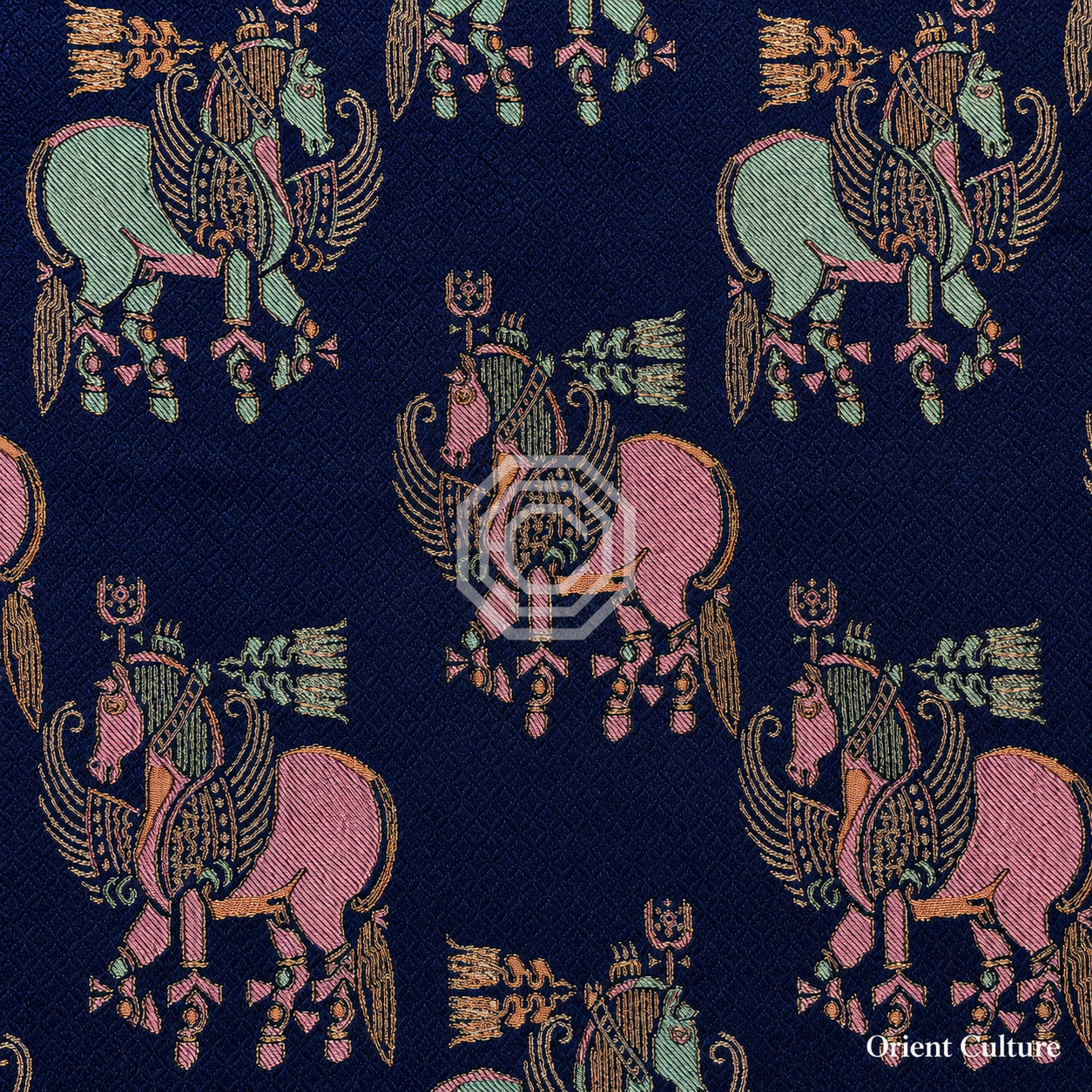 OC-SB-086 — Winged Horse Bringing Wealth Shu Brocade