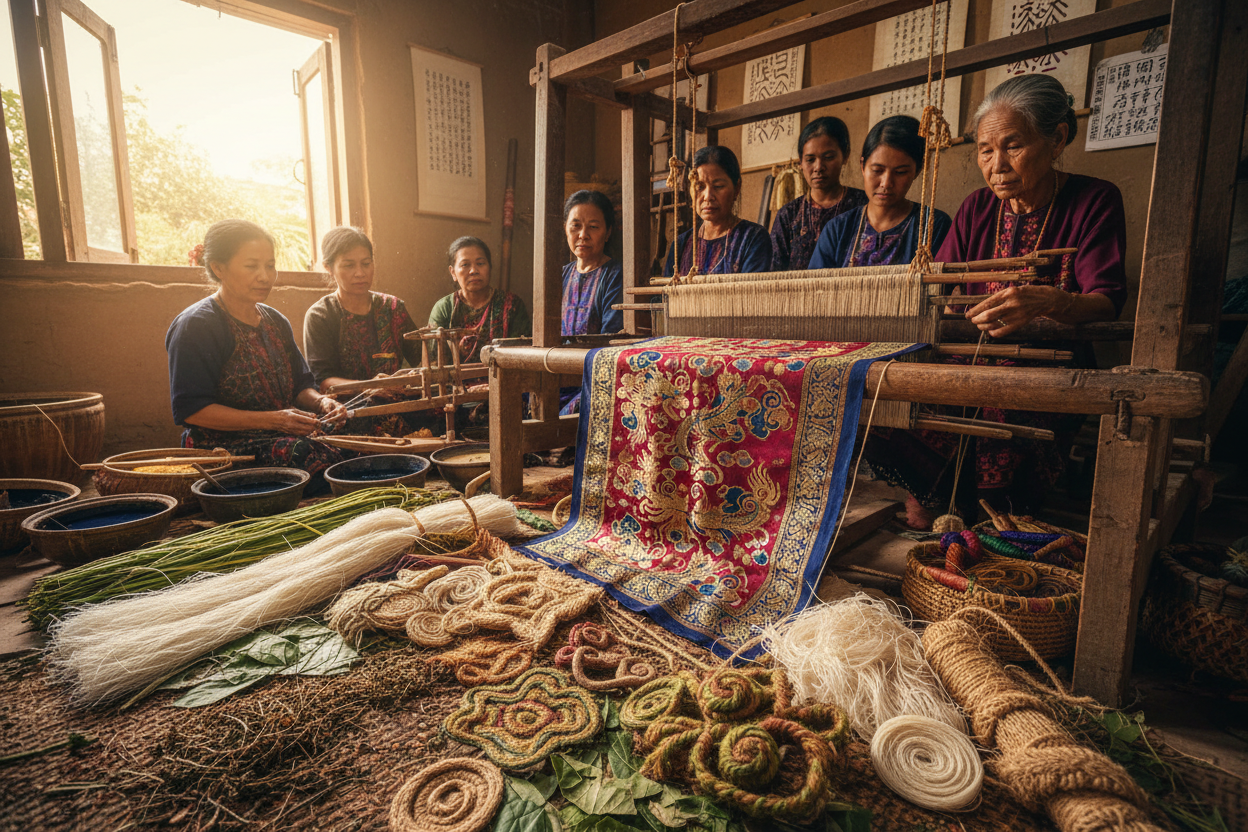 Traditional textile and fiber crafts
